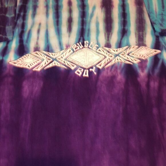 Vintage 89s-90s Bugle Boy tie dye T-shirt. Size XL - Picture 6 of 8
